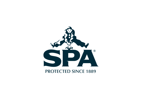 SPA natural mineral water brand logo